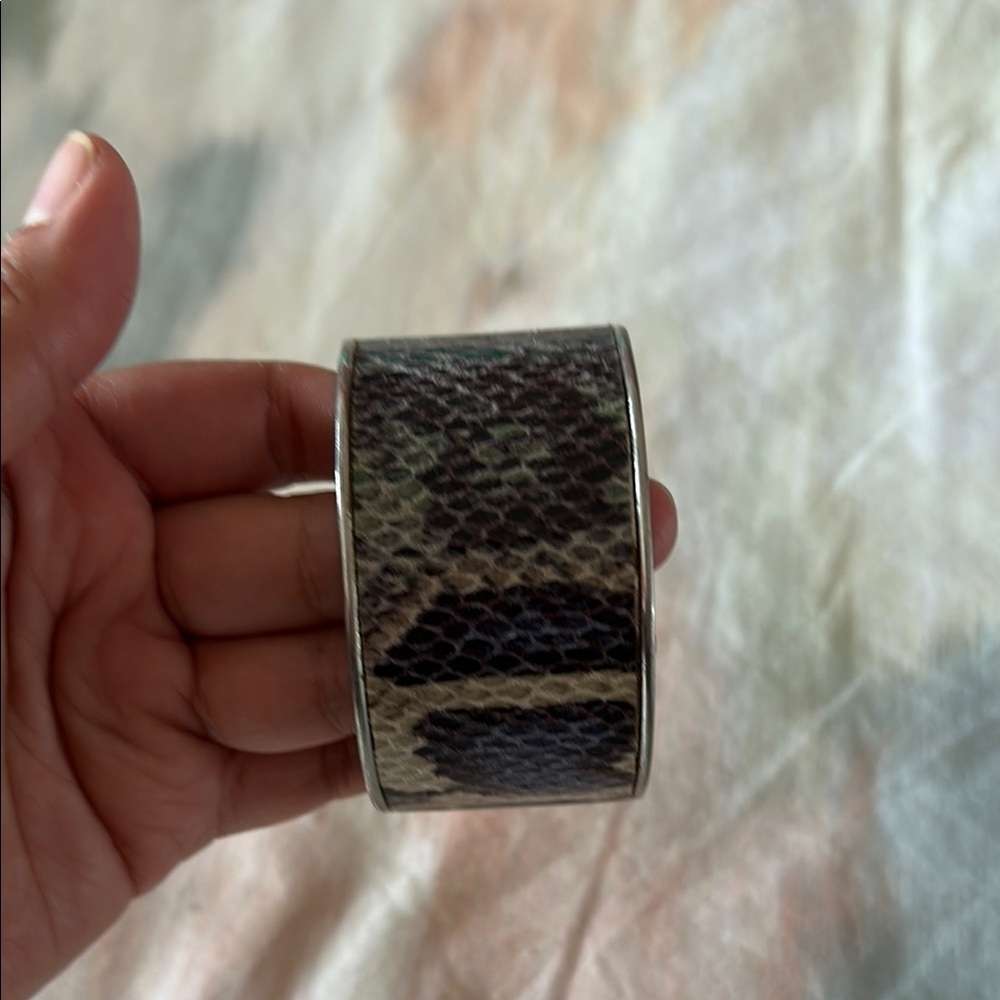 Snake Print Cuff Bracelet